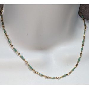 Gold And Turquoise Minimalist Necklace